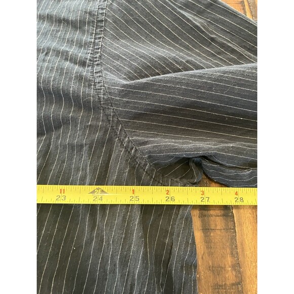 Scully Western Henley Shirt Mens Size XXL Banded Collar 1/4 Button Black White - Picture 7 of 7